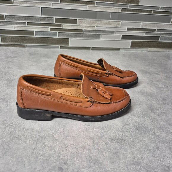 7 Bass Weejuns Marietta ll Brown Leather Tassel Kiltie Loafers - Picture 4 of 13